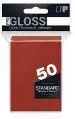 50 Sleeves Ultra PRO GLOSS Standard RED Rosso Bustine Protettive