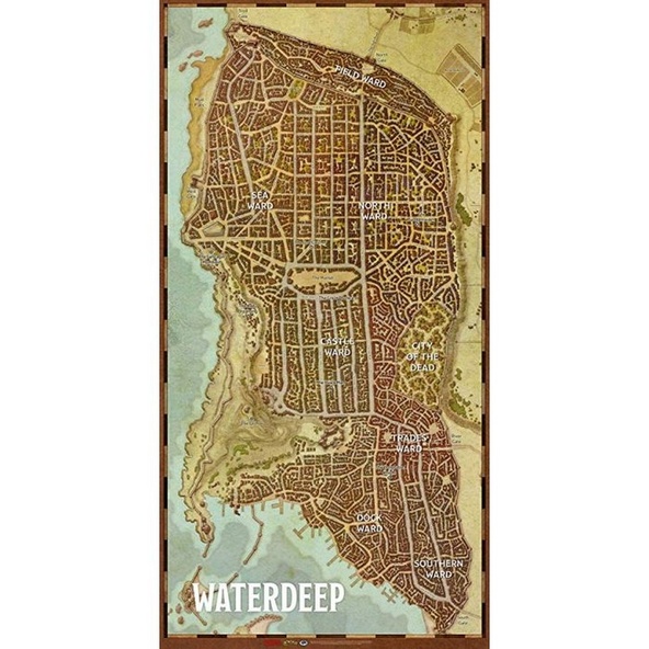 D&D 5a ED. : WATERDEEP MAPPA DELLA CITTA' Accessorio Gioco di Ruolo immagine 1