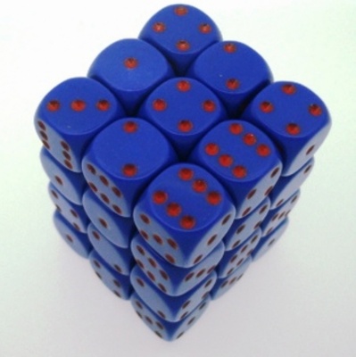 36 d6 Die Set Chessex OPAQUE PURPLE rosso Dice OPACO VIOLA rosso Dadi Dado 25817