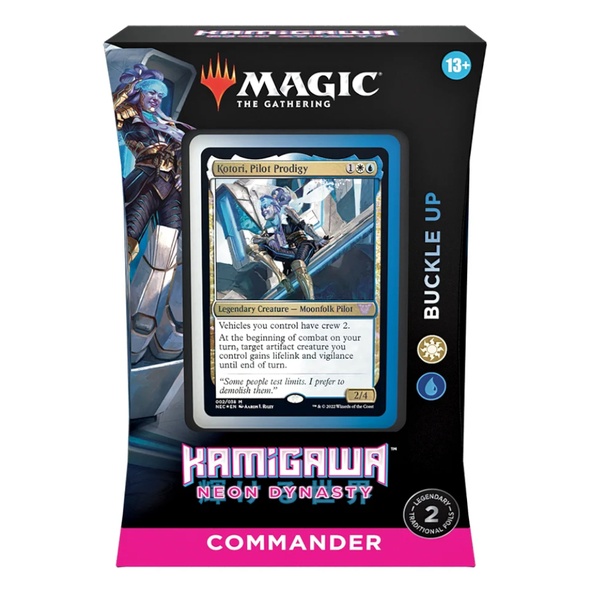 Mazzo Magic Commander KAMIGAWA: NEON DYNASTY BUCKLE UP Deck Inglese immagine 1