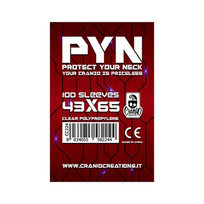 100 Sleeves PYN 43x65 Bustine Protettive x Giochi da Tavolo