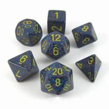 7 Dice Chessex SPECKLED TWILIGHT YELLOW 25366 Dadi
