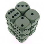 12 d6 Dice Chessex OPAQUE GRIGIO GREY 25610 Dadi