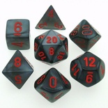 12 d6 Dice Chessex VELVET BLACK RED 27678 Dadi