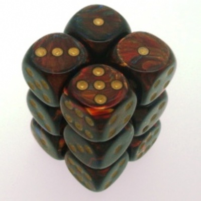 12 d6 Dice Chessex SCARAB BLUE BLOOD 27619 Dadi