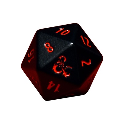 2 d20 Dice Set Ultra Pro D&D HEAVY METAL DICE SET Dadi NERO rosso
