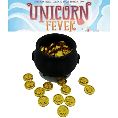 Unicorn Fever: 80x token segnalino oro + Calderone 3d