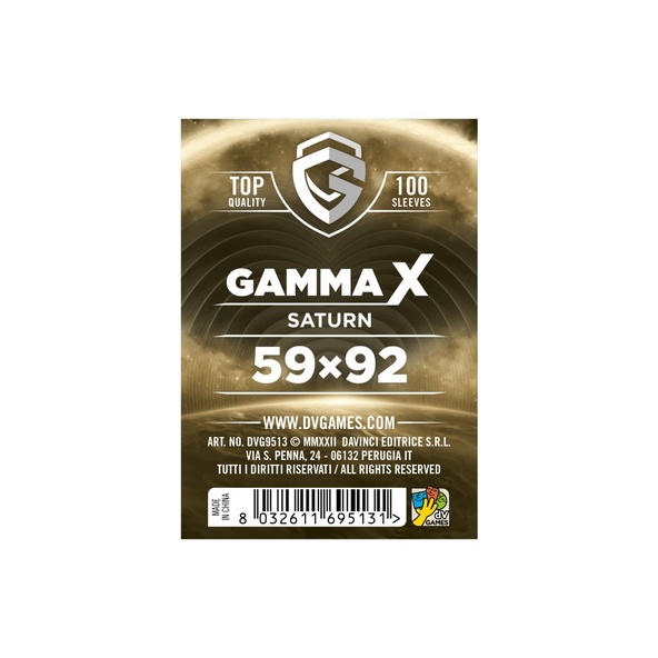 100 Sleeves Gamma X SATURN 59X92  Bustine Protettive immagine 1